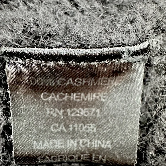 360 Cashmere 100% Cashmere Cardigan Black Size L - Picture 8 of 9